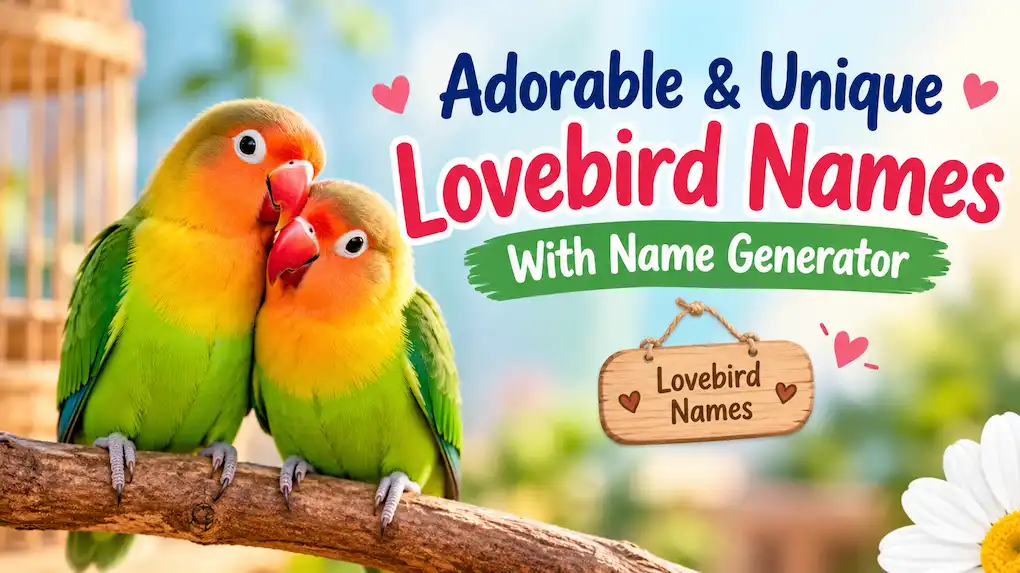 Adorable & Unique Lovebird Names With Name Generator