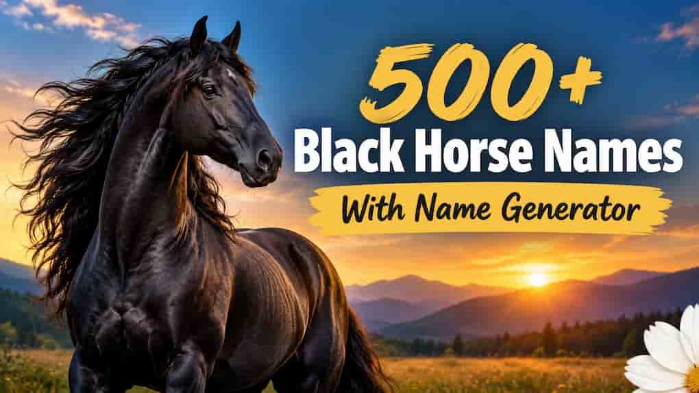 500+ Black Horse Names With Name Generator