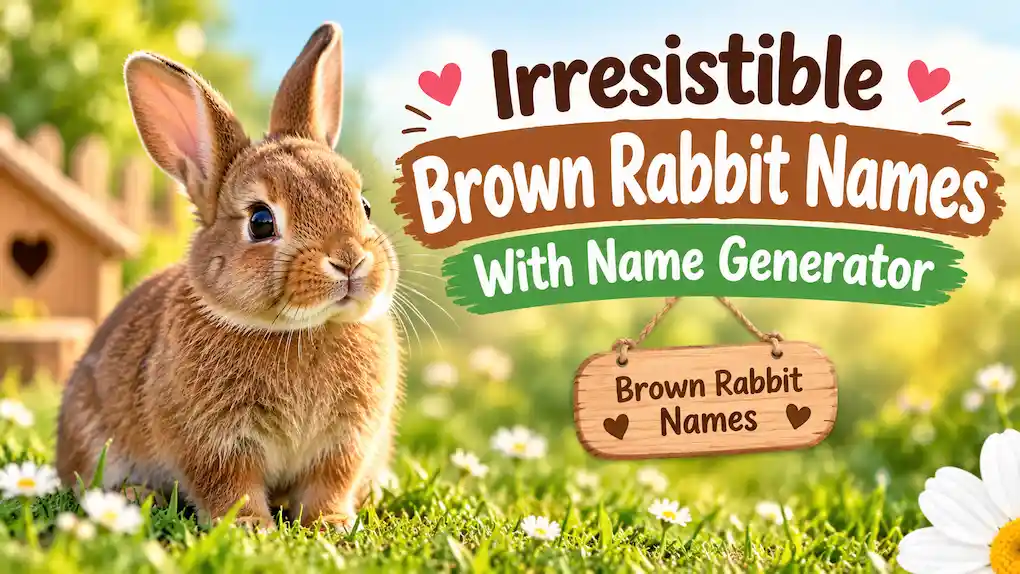 Irresistible Brown Rabbit Names With Name Generator