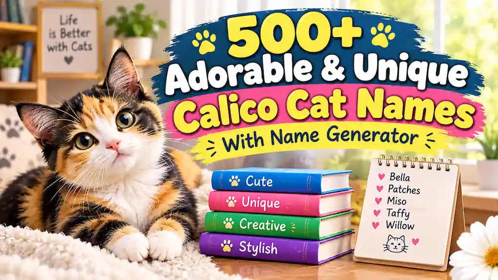 500+ Adorable & Unique Calico Cat Names With Name Generator
