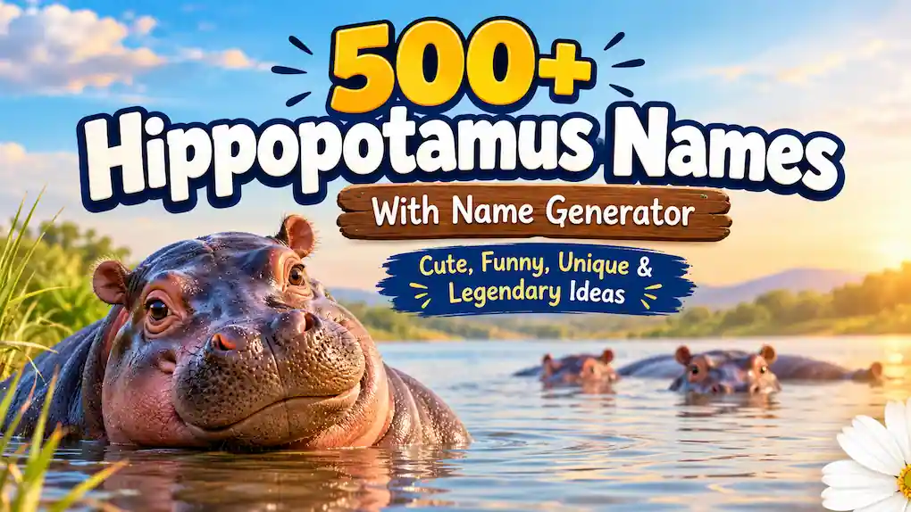 500+ Hippopotamus Names With Name Generator: Cute, Funny, Unique & Legendary Ideas