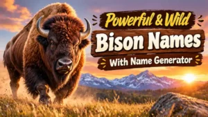 wild bison names