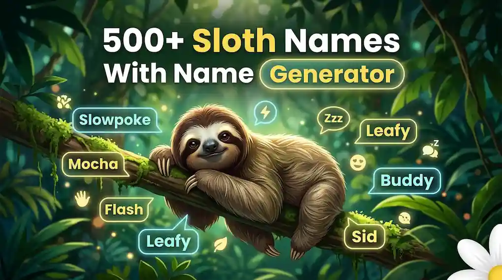 500+ Sloth Names With Name Generator