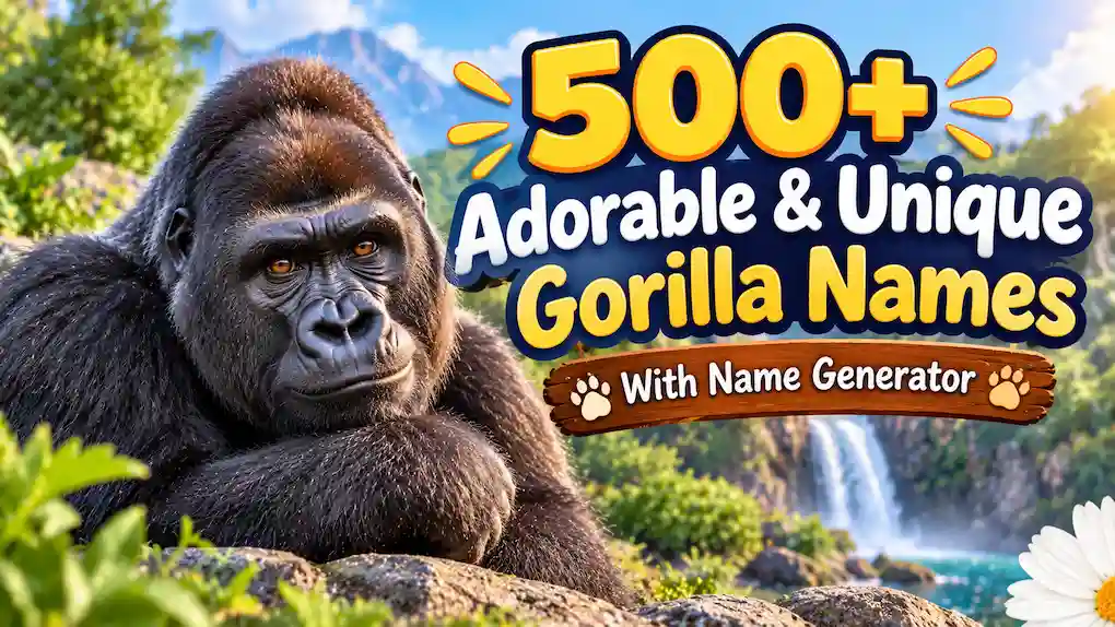 500+ Adorable & Unique Gorilla Names With Name Generator